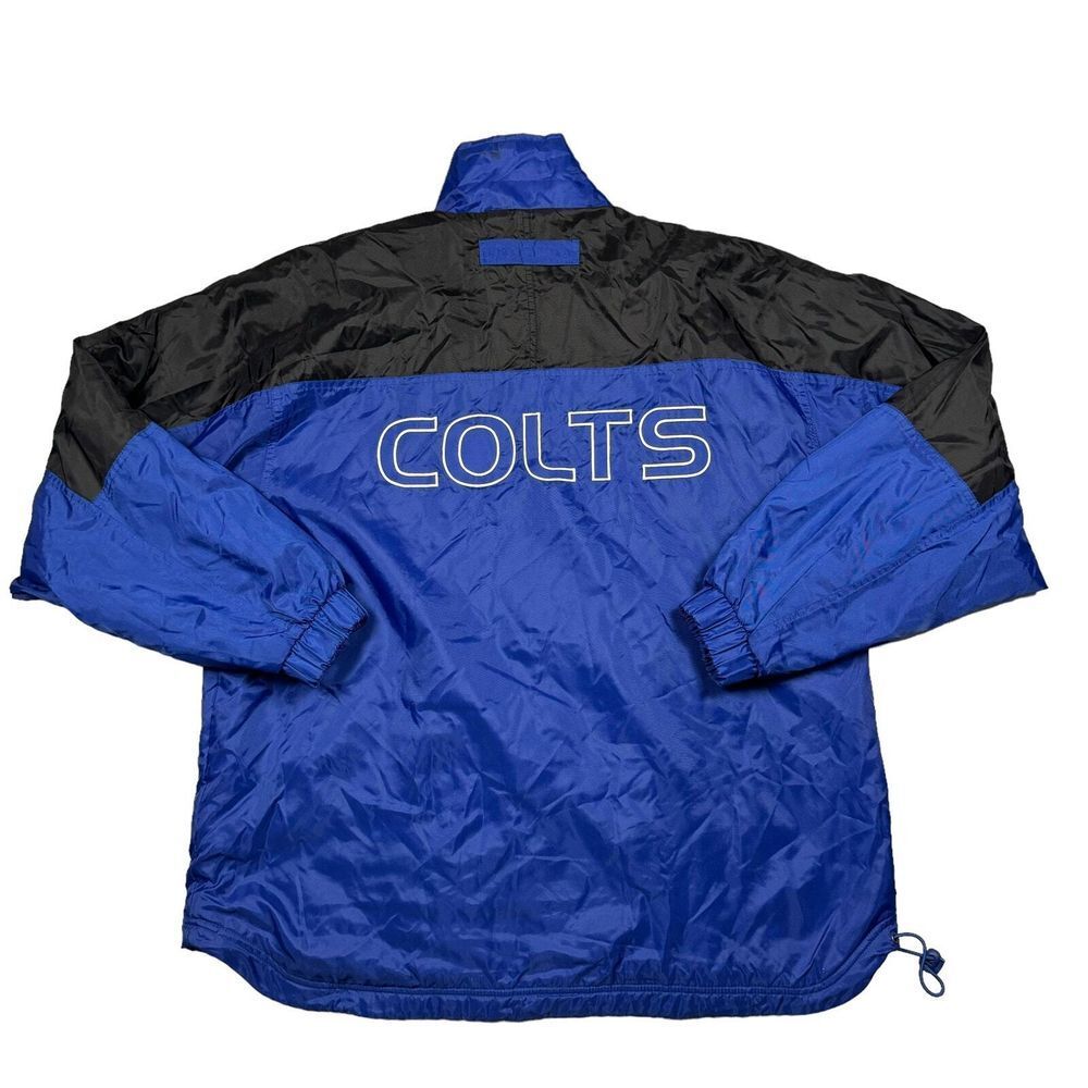 Indianapolis‎ Colts Jacket Men's Large Vintage Game Day Full Zip Coat NFL Blue - Picture 9 of 10